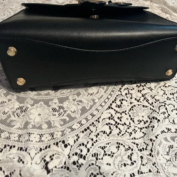 Michael Kors Bleecker Black Leather Women's Satchel - Picture 7 of 10